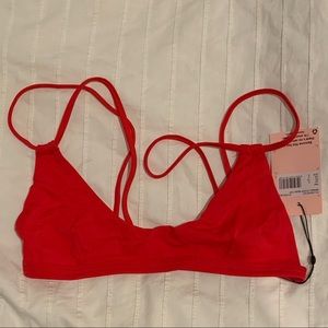 red bikini top